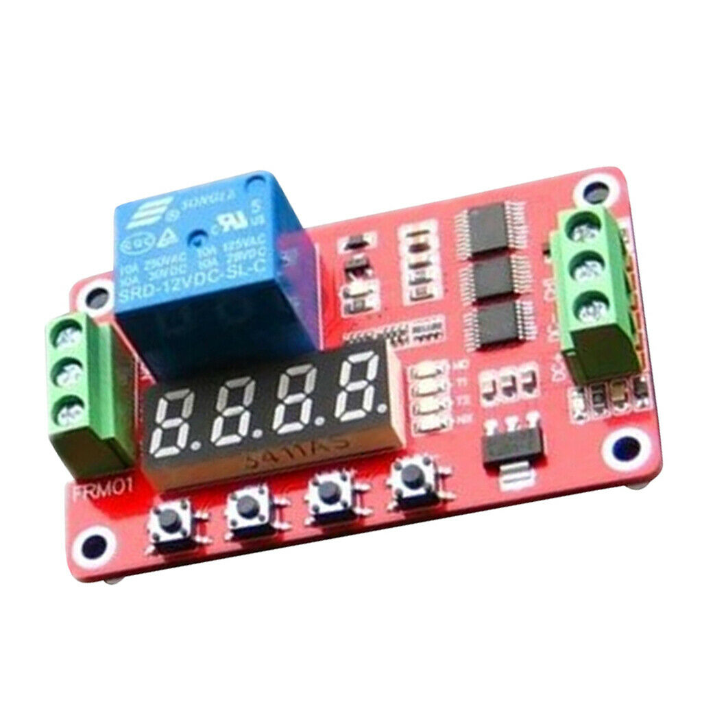 FRM01 12V Multifunction Relay Cycle Timer Module 18 Modes Programmable