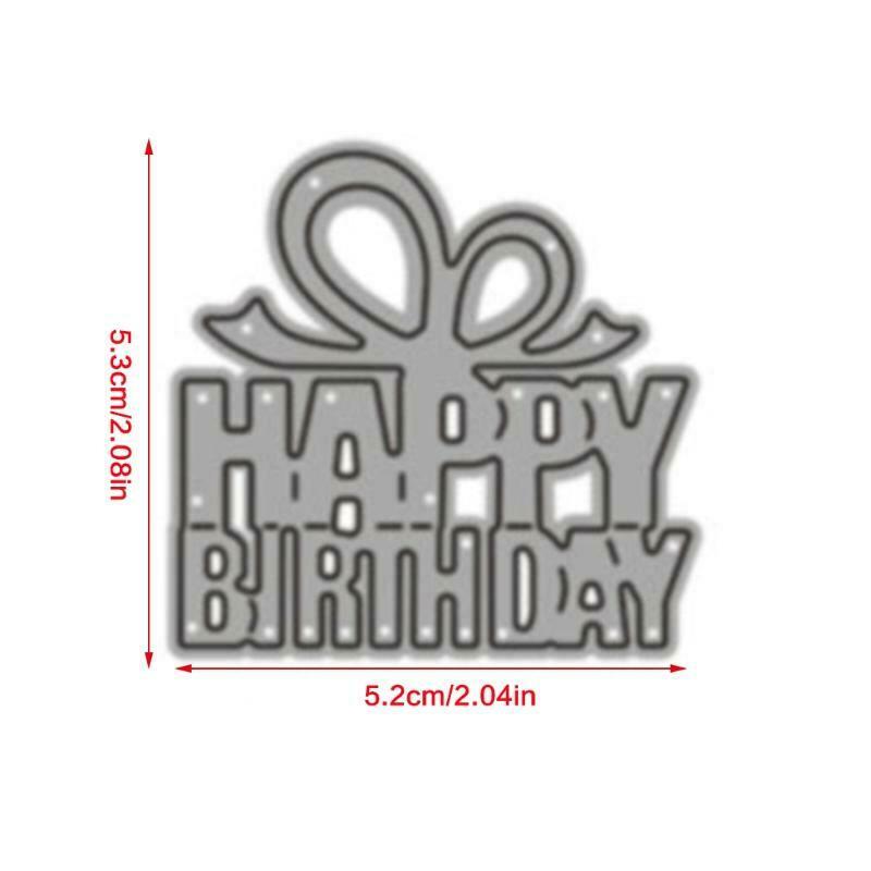 Happy Birthday Letters Cutting Die DIY Photo Album Cards Making Decorative Die