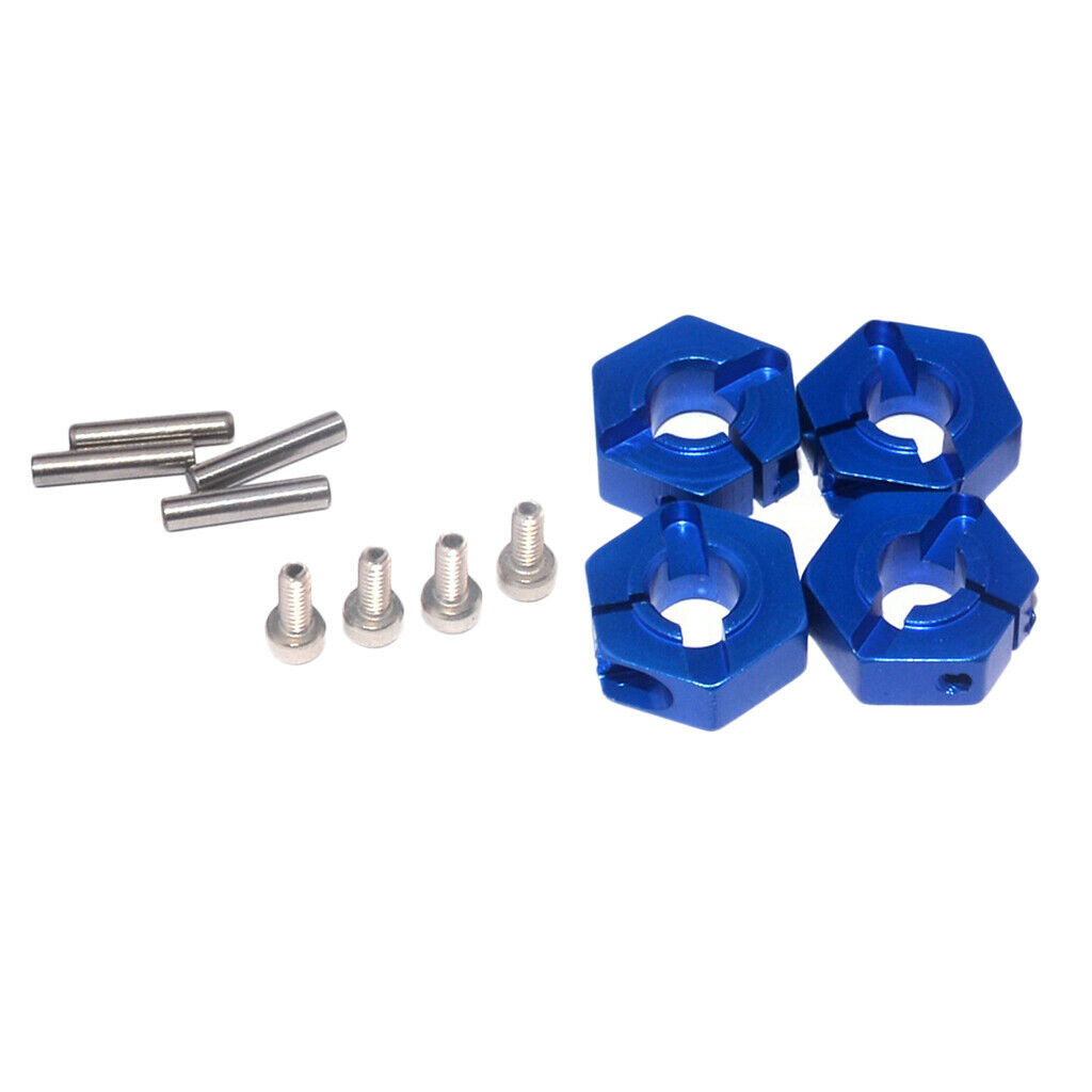 4PCS Aluminum 5.0 Wheel Hex with  Pins& Screws Fit for HSP   1/10 RC