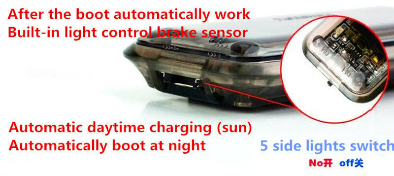Solar Powered Car Dummy Alarm Warning Anti-Theft Flashing LED Burglar Light Blue