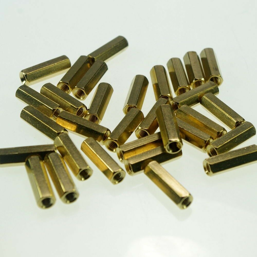 Lot10 M4×60mm Brass Hexagonal Threaded Double Pass Spacers Hexagon Copper Post