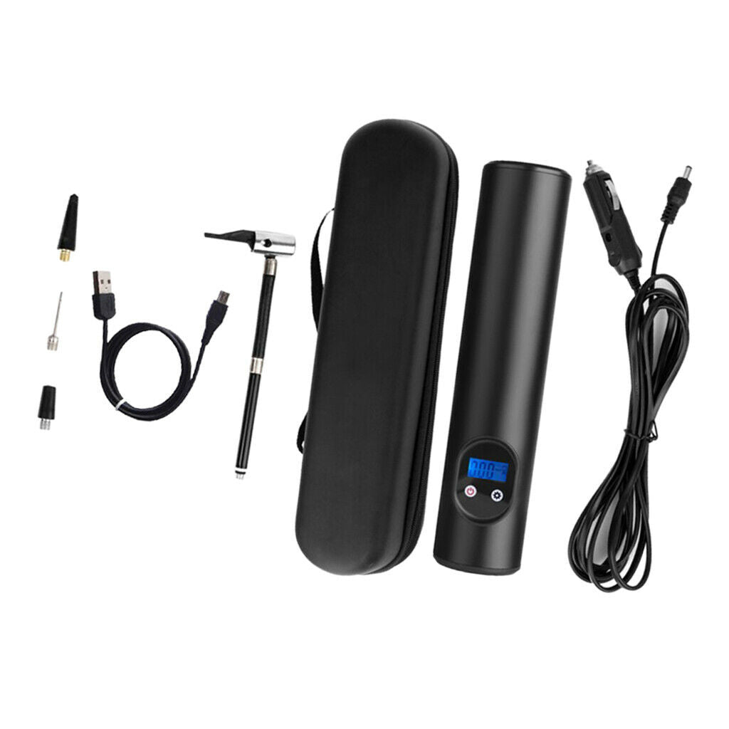 Portable Air Compressor Cordless Tyre Pump Digital LCD Display for Bicycle