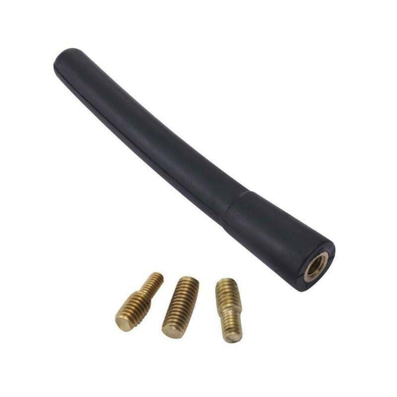Black Universal 4.0" Short Stubby Car Antenna AM/FM Radio Aerial Mast Screw Type
