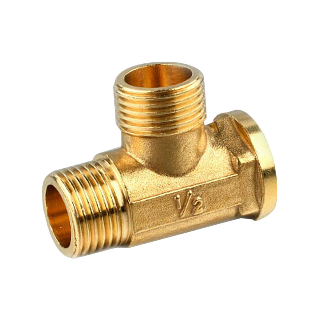 1/2 inch Male x  Male x Female Thread Pipe Tee Fitting Adapter Tube 3 Way