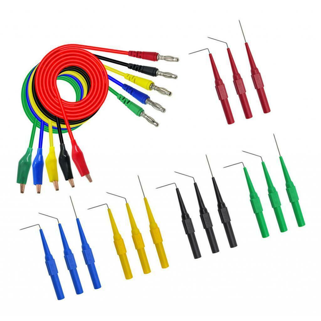 1 Set Cleqee P1920 Alligator clip 4mm Banana Plug Silicone Testing Wire