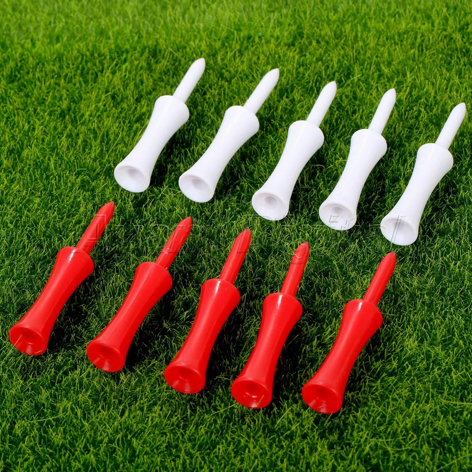 100pcs 68mm Random Color Golf Plastic Graduated Castle Tee Height Control Tee