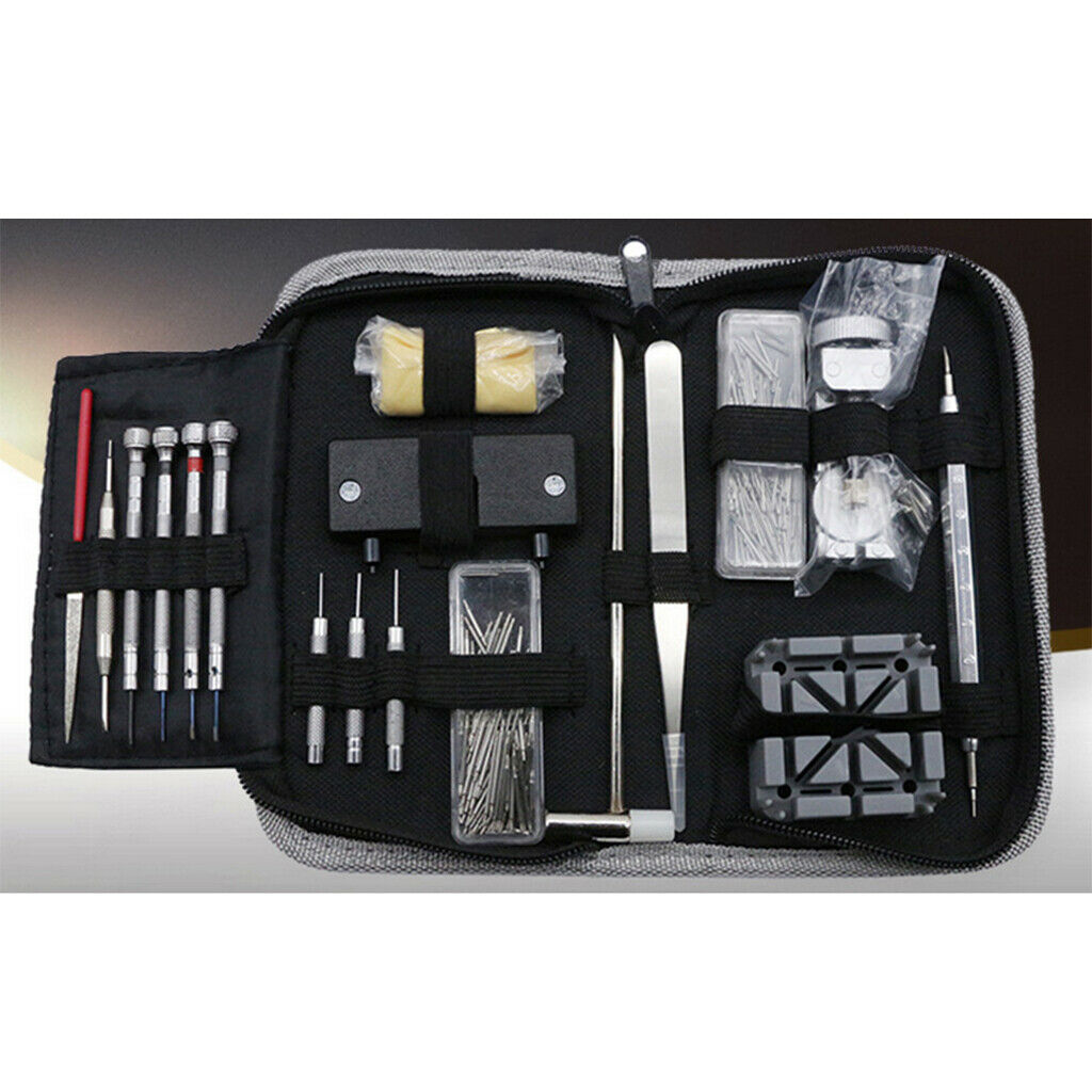 Watch Repair Tool Kit Opener Cloth Screwdriver Tweezers Set Wacth Repairing