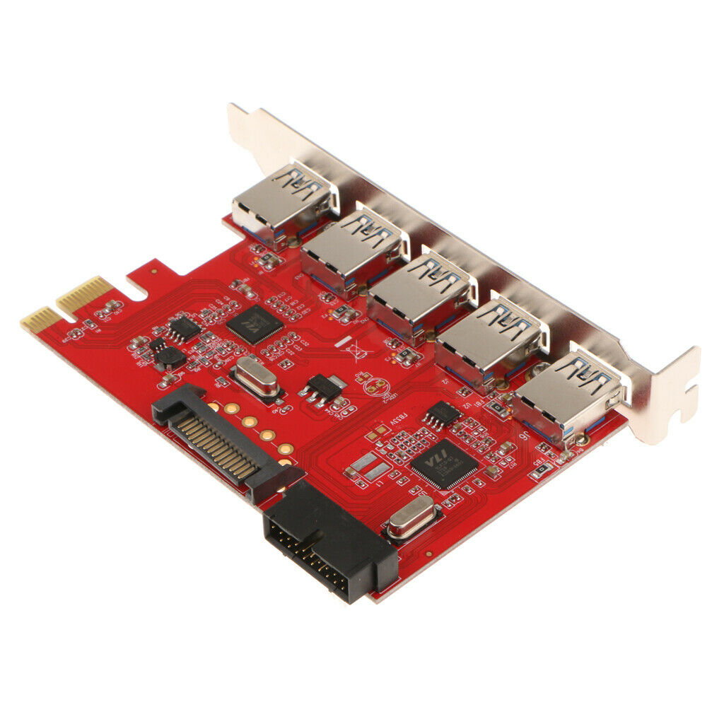 5Port SuperSpeed USB3.0 PCI-Express Desktop PC Connector Card Built in 20pin