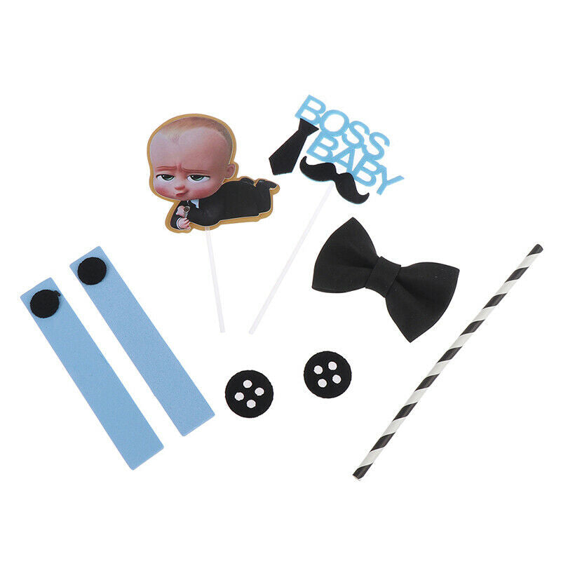 Boss baby Theme Party Tableware Birthday Baby Cupcake Cake flag Topp.l8