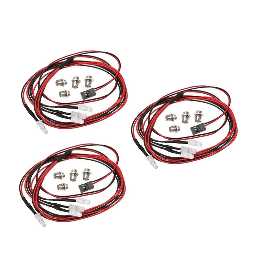 12 Pieces LED 5mm RC Car LED Lamp Blue Light Lamp For 1/10  RC4WD D90