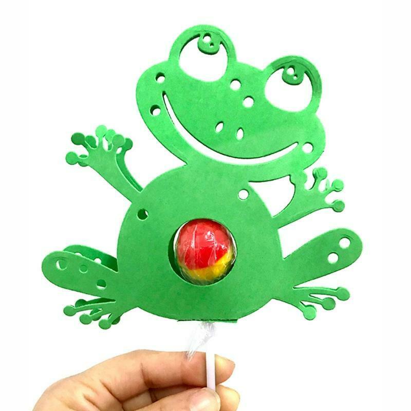 Cute Metal Cutting Dies Frog Shape Lollipop Holding Case Embossing Making Dies