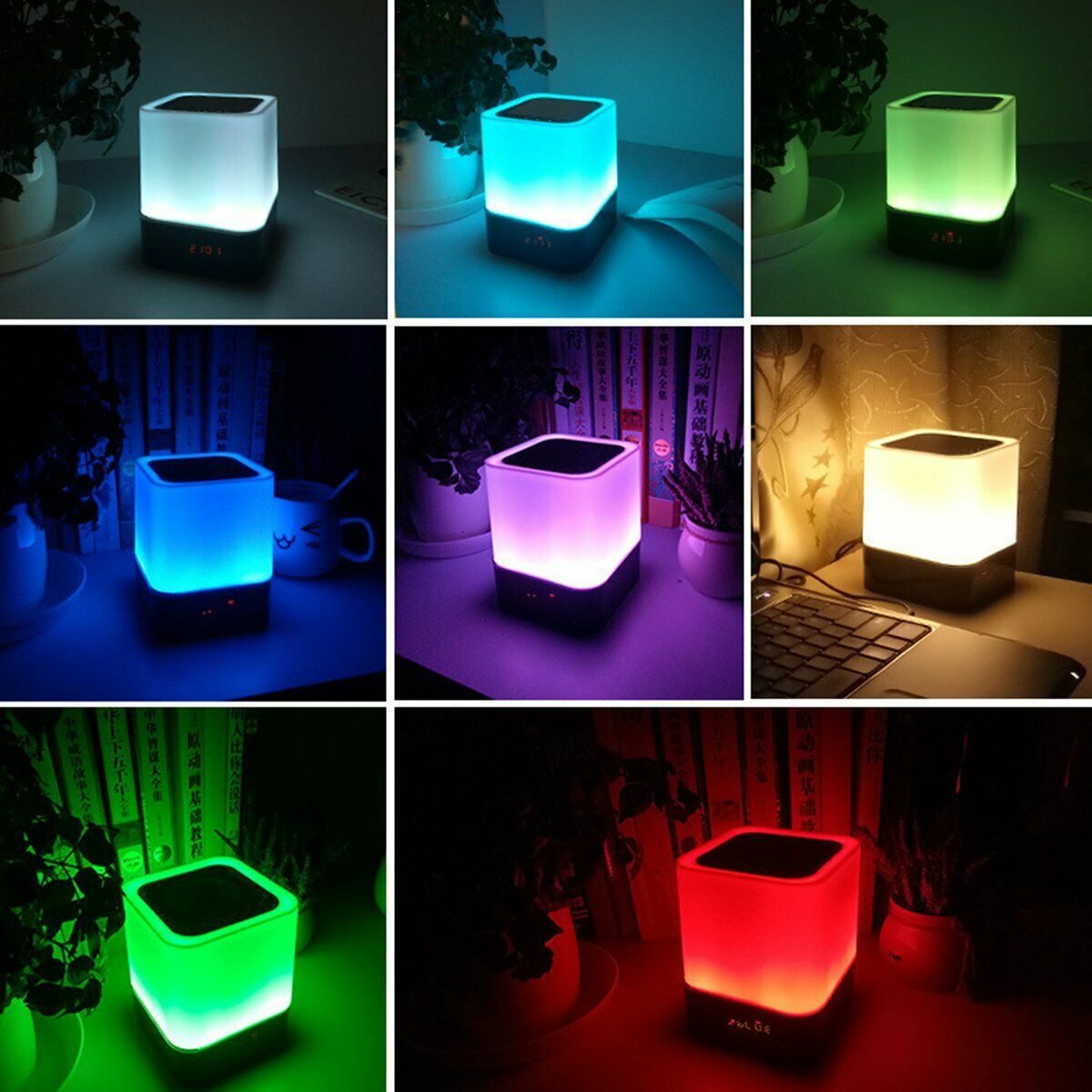 LED Handfree HIFI Speaker Music Smart Touch & Night Light Desk Lamp Alarm Clock