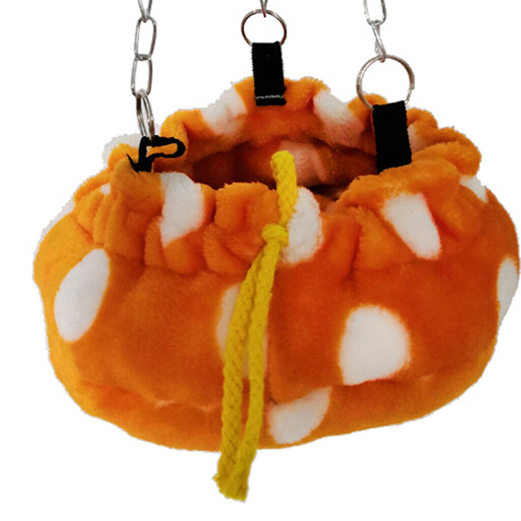 Soft Small Animal Hamster Cage Hanging Hammock For Small Pet Mice Rat Orange