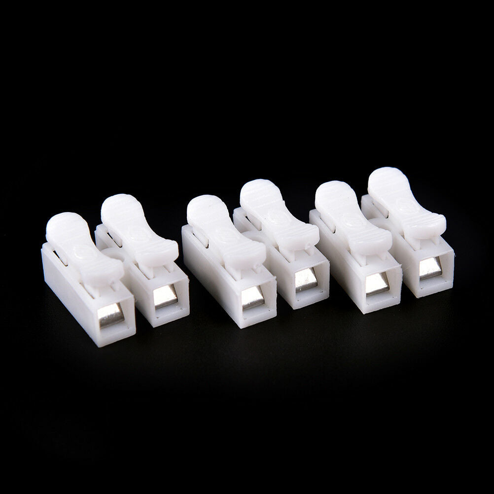 30x Self Locking mini 2Pin Cable Connectors Quick Splice Lock Wire Termina.l8