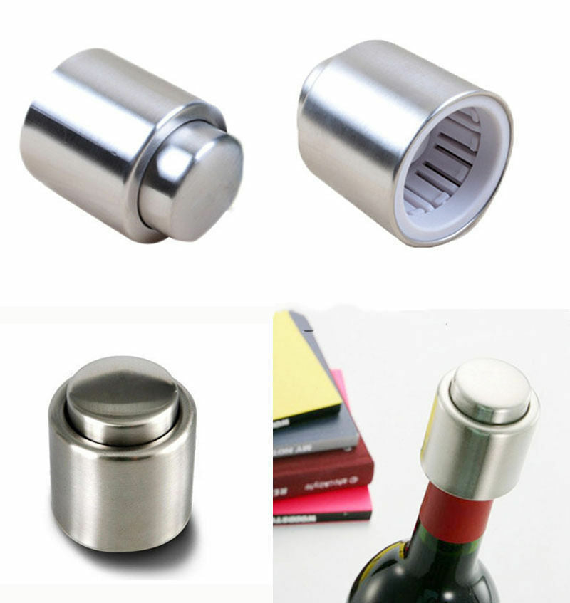 Handy Stainless Steel Vacuum Wine Bottle Stopper Plug Bottle Cover Pump Sealer