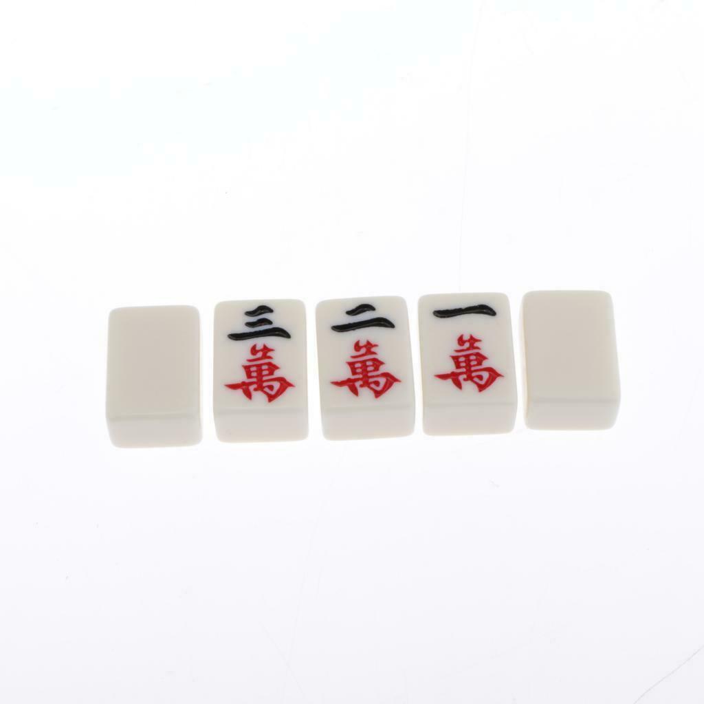 Mini Mahjong Traditional Chinese Version Travel Game Set Portable 144 Tiles