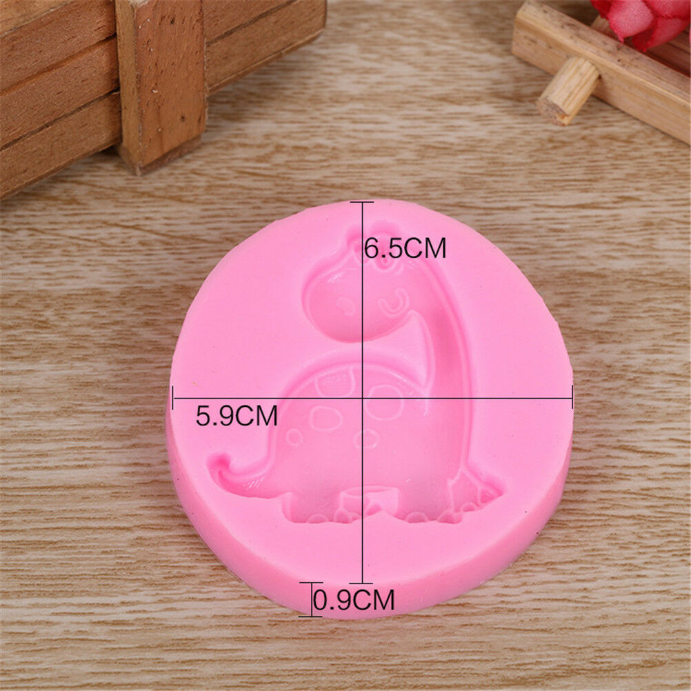 Lovely Dinosaur Sjfaped DIY Handmade Fondant Mold Cjfocolate Soap Cake To.l8