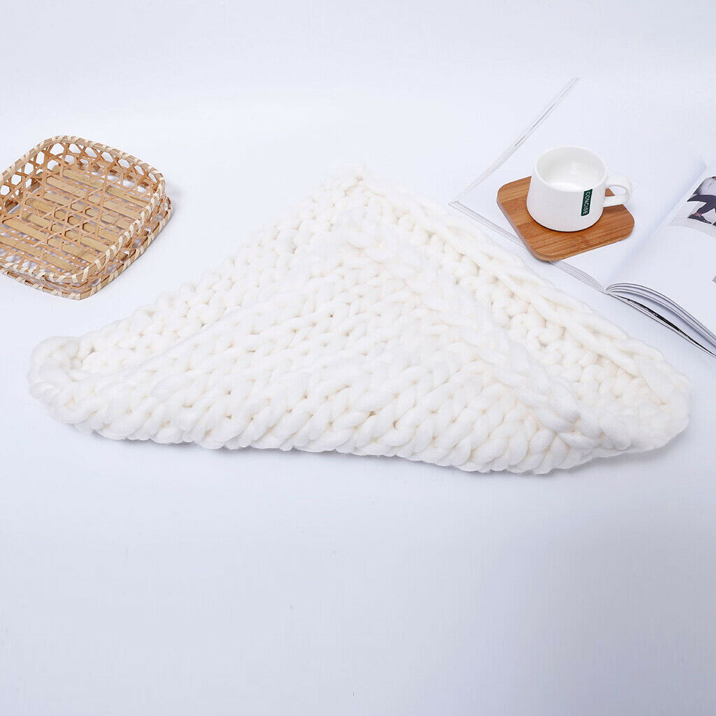 2Pcs Lovely Newborn Baby Wool Braid Blanket Stuffer Carpet Basket Photography
