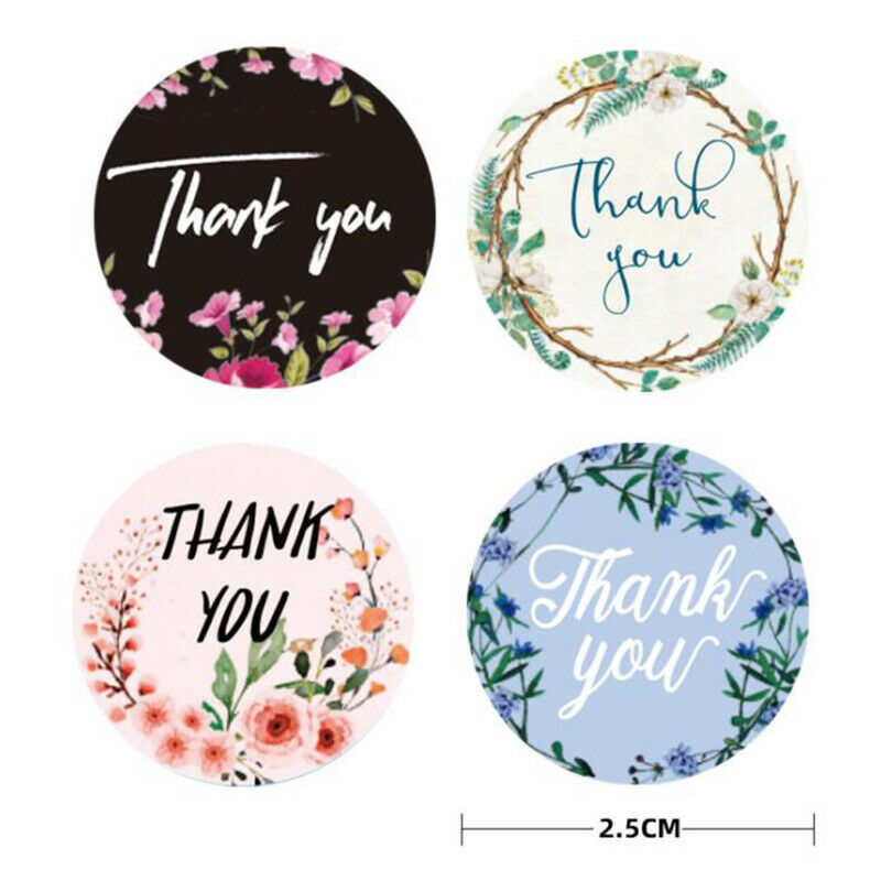 500pcs/roll Thank You Stickers for Seal Labels 1 Inch Gift Packaging Stick J Kt