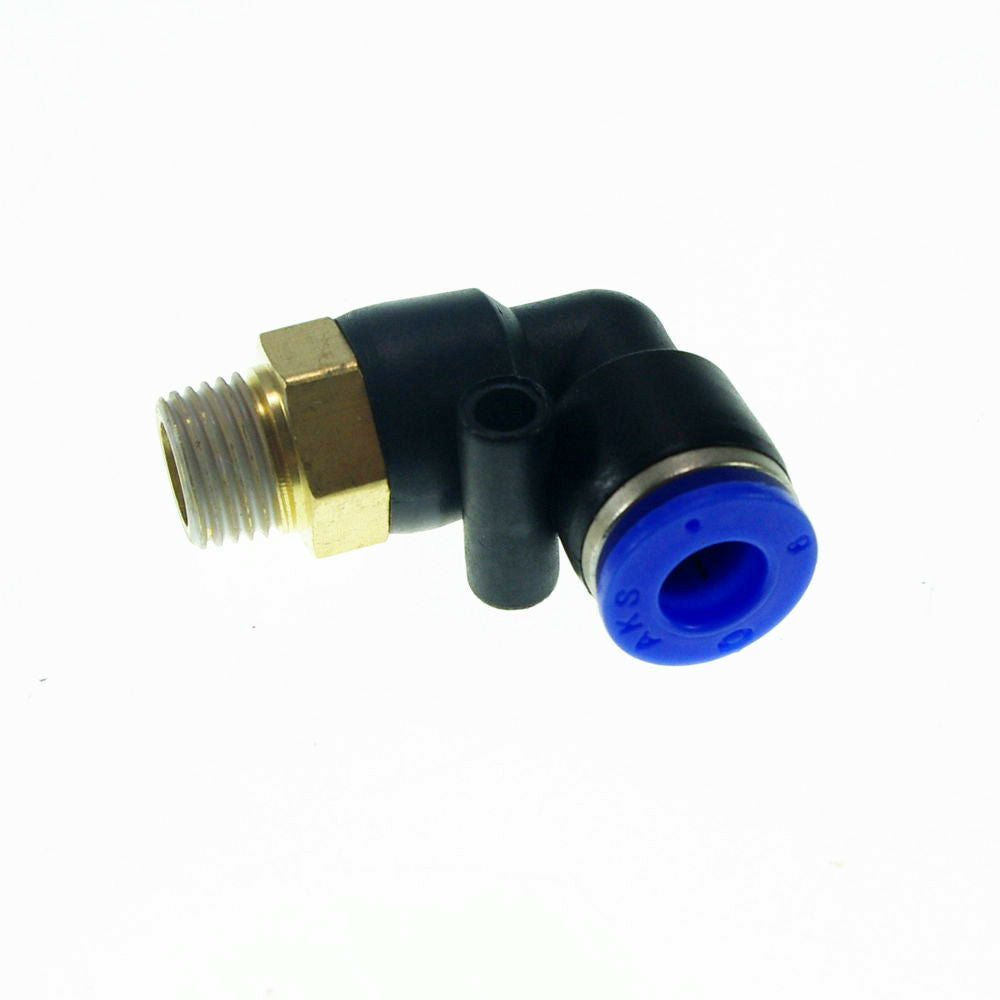 10pcs 4mm-M5 Metric Pneumatic Quick Coupler Connectors Elbow Fitting Equal L