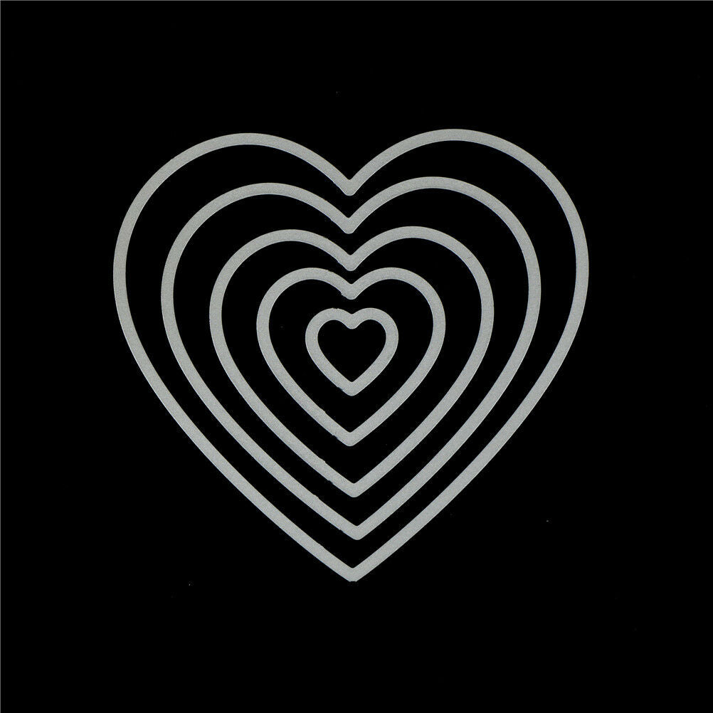 5Pcs Love Heart Design Metal Cutting Die For DIY Scrapbooking AlbumPaperCa.l8