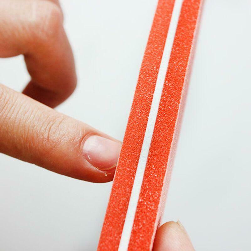 Double Sided Nail File Waterproof 100/180 Grit Nail Art Tips Buffer Soft Sponge