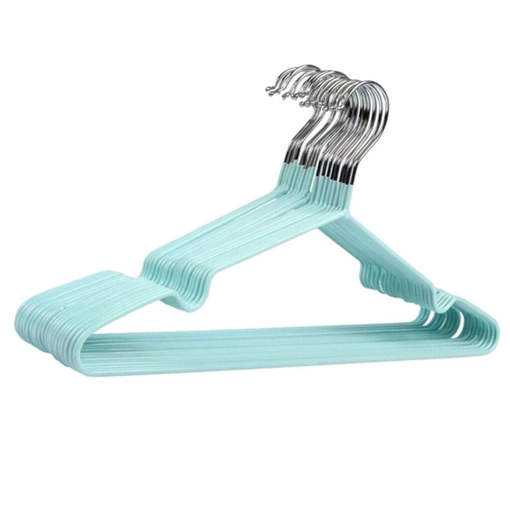 20pieces PVC Coated Clothes Hanger Heavy Duty Rack Organizer Laundry Balcony