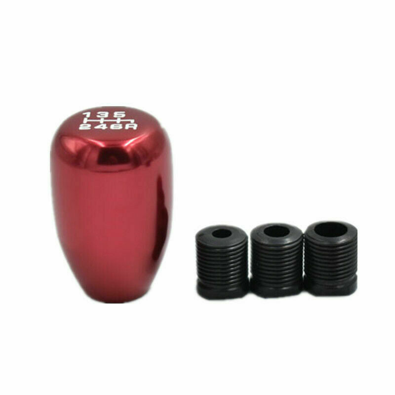 5 Speed Manual Red Aluminum Weighted Shift Knob Short Gear Shifter Knob Handle