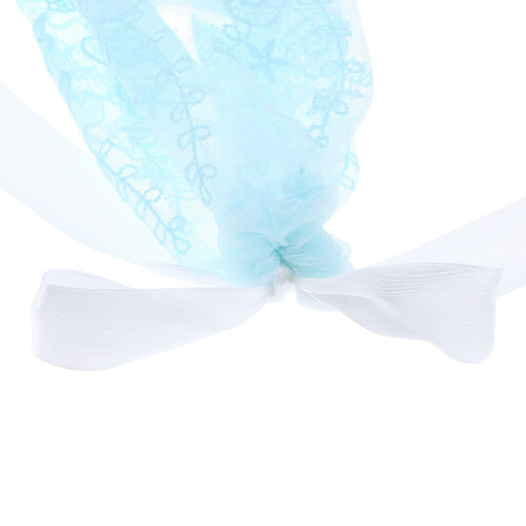Newborn Baby Girls Toddler Infant Lace Flower Bonnet Hat   Photo Prop Blue