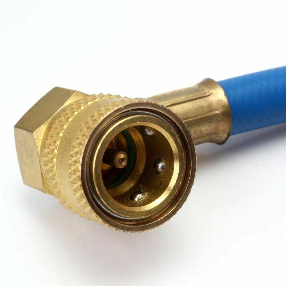 Car A/C R134A Refill Hose 72mm O.D. 43cm Length Metal Measuring Refrigerant Hose