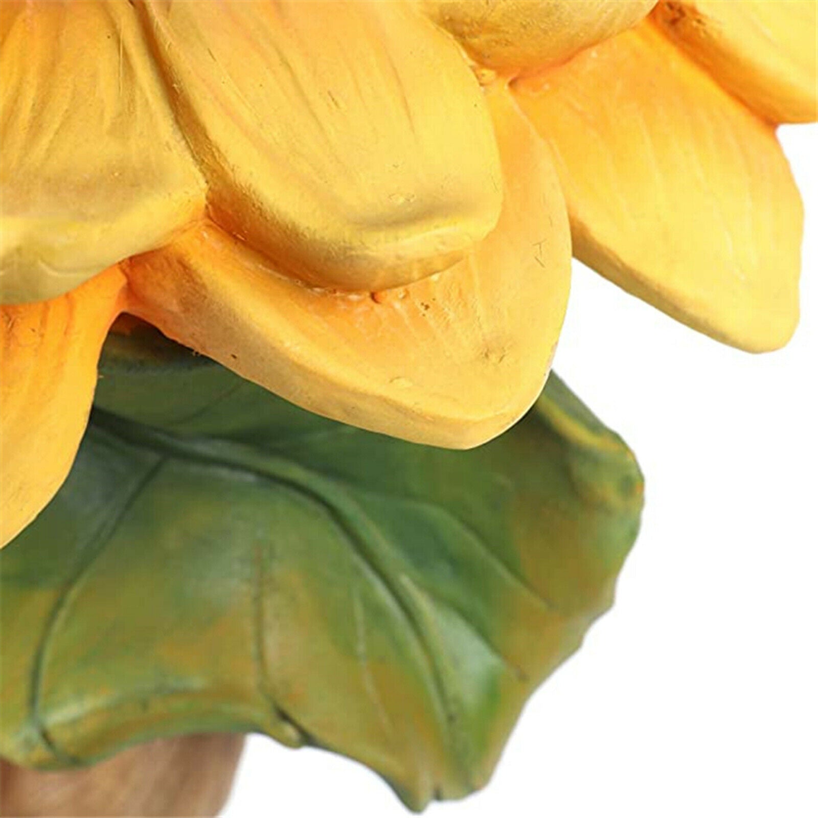 Tiny Sunflower Bird Bath Garden Flower Statue Wild Bird Feeding Station Decor