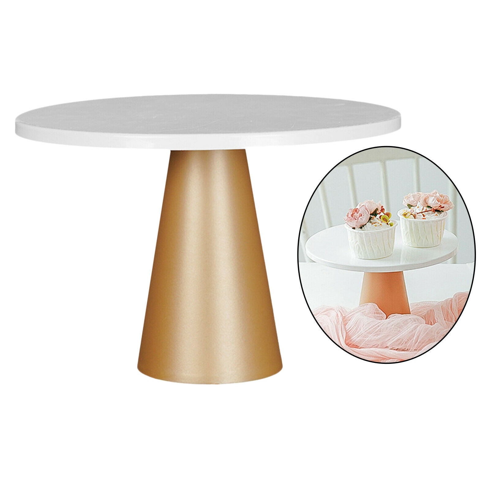 Wedding Cake Stand Golden Tart Fruit Display Plate Centrepiece Storage
