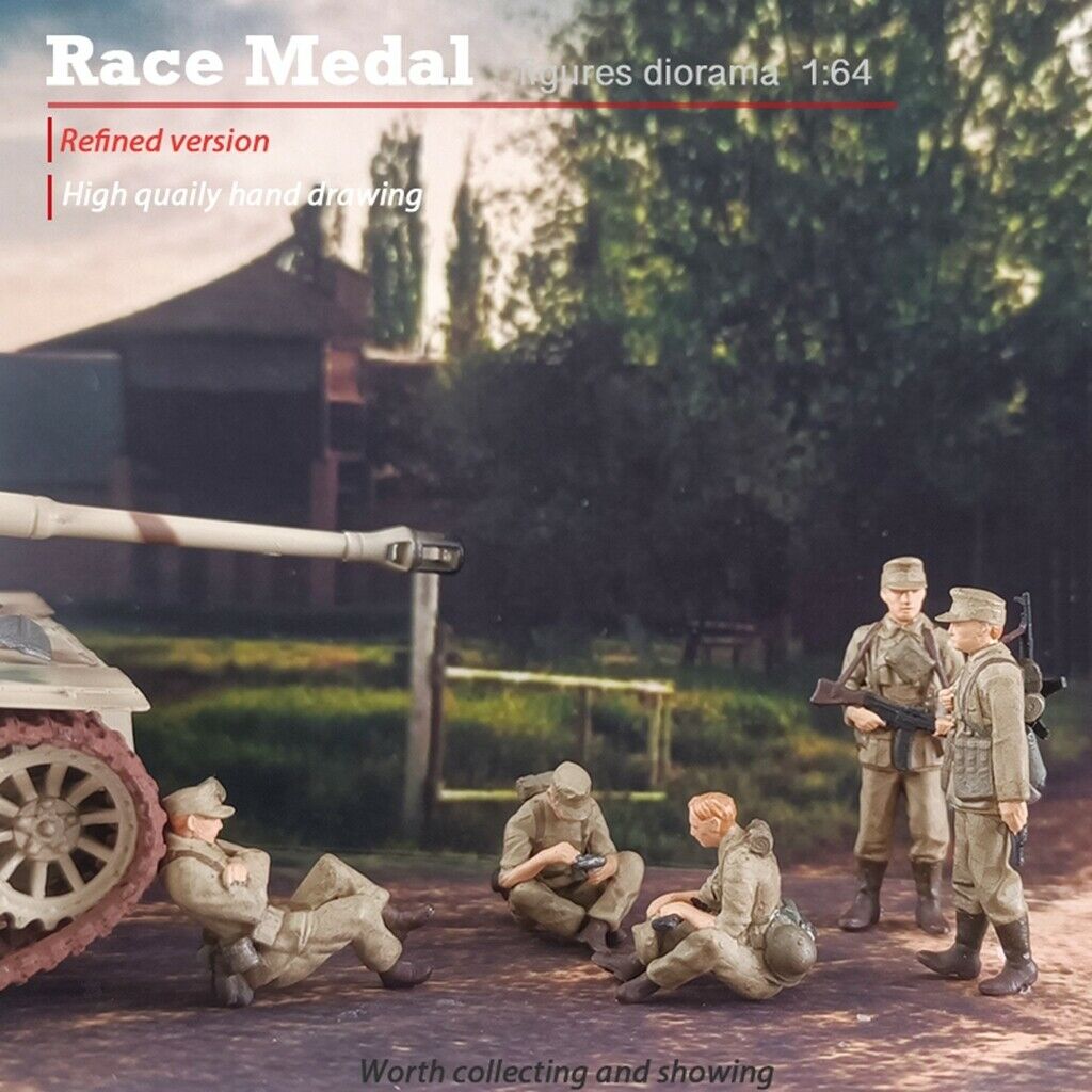 5 Pack 1:72 Hand Painted 2cm Man Soldiers Street Layout Diorama for Matchbox