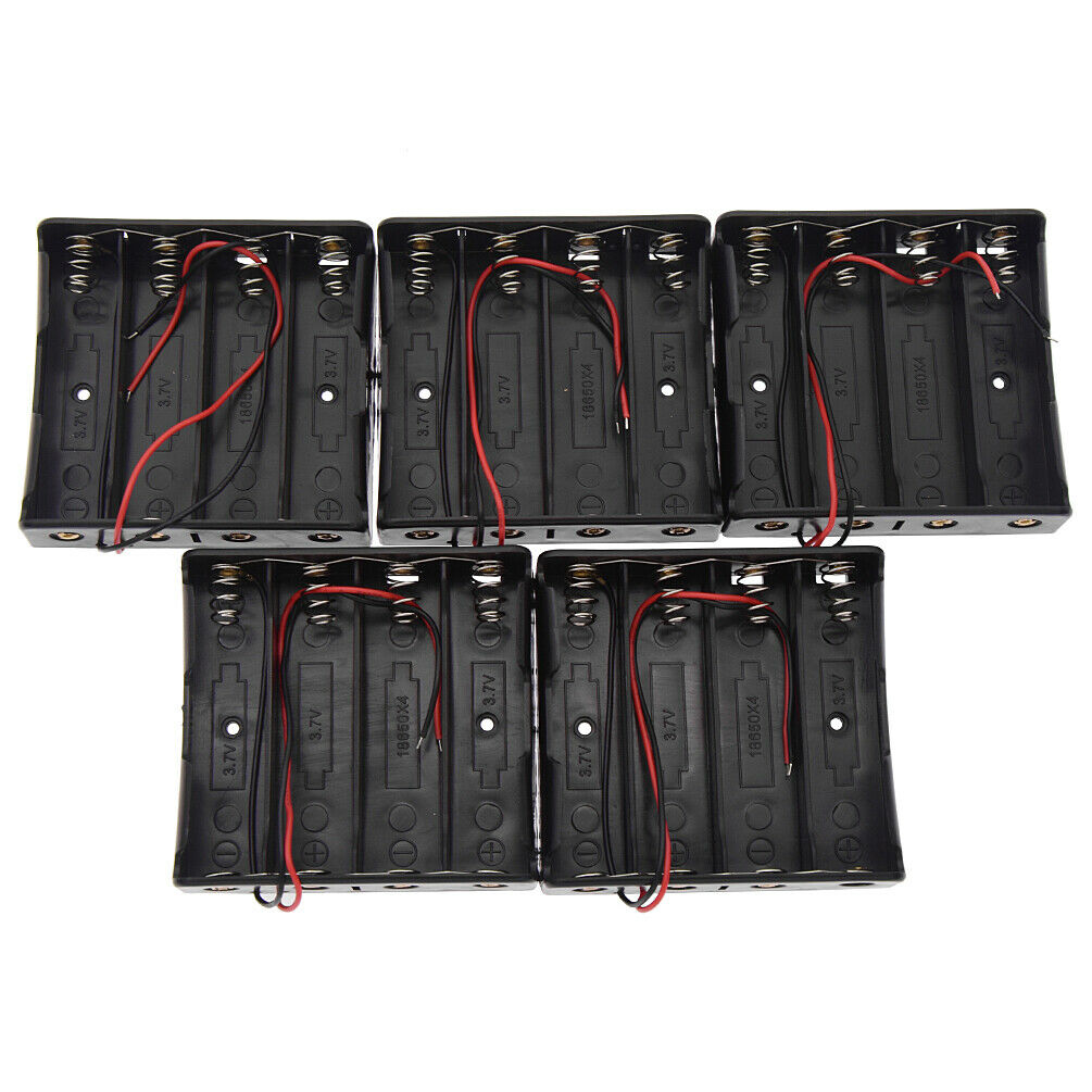 5Pcs DIY Li-ion Battery Plastic Connecting Case Holder for 4x3.7V  Battery