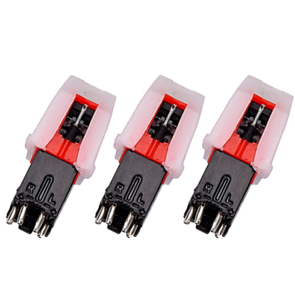 Durable Plastic Replacement Phonograph Stylus Needles DIY Pack/3pcs