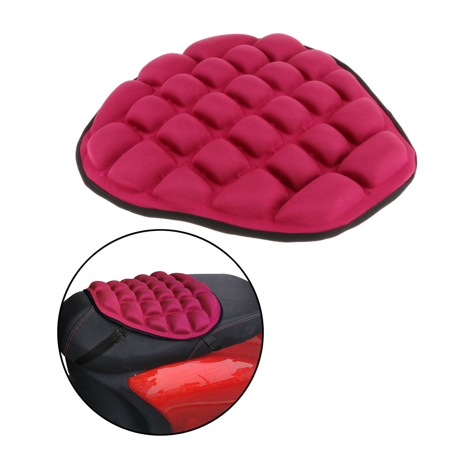 2x Airbags Motorcycles TPU Seat Cushion Large Shock Absorption for Saddles