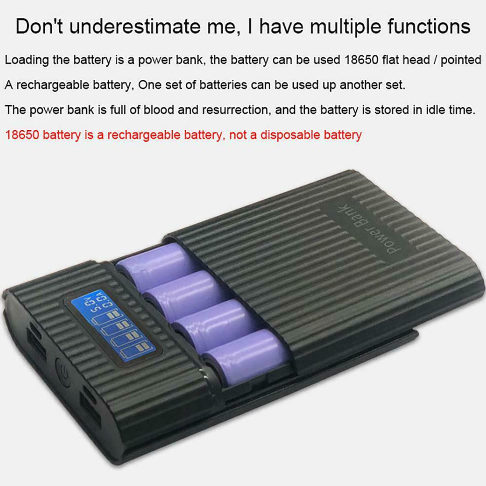4 Slots Digital Display Mobile Power Fast Charge USB   Battery Charger
