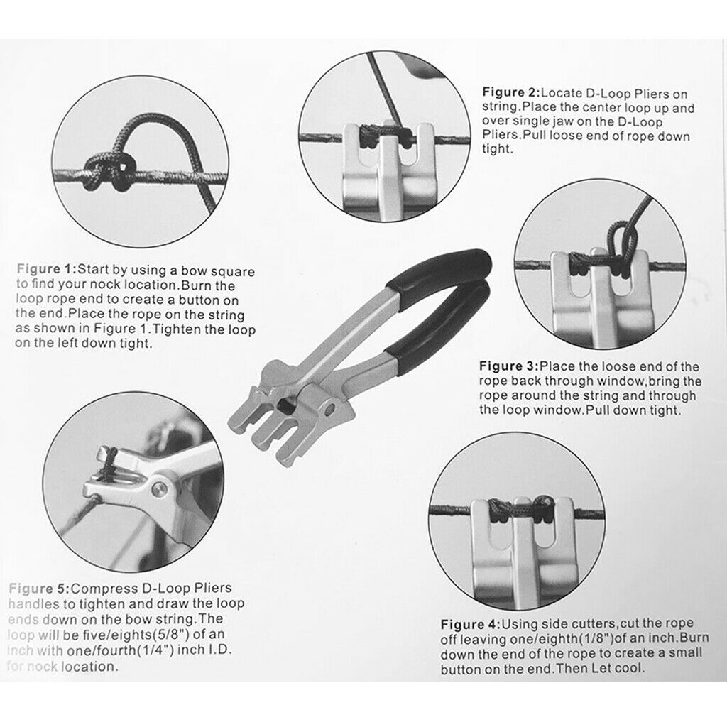 Multiuse Archery Pliers String D Loop Nock Buckle Compound Bow Shooting Tool