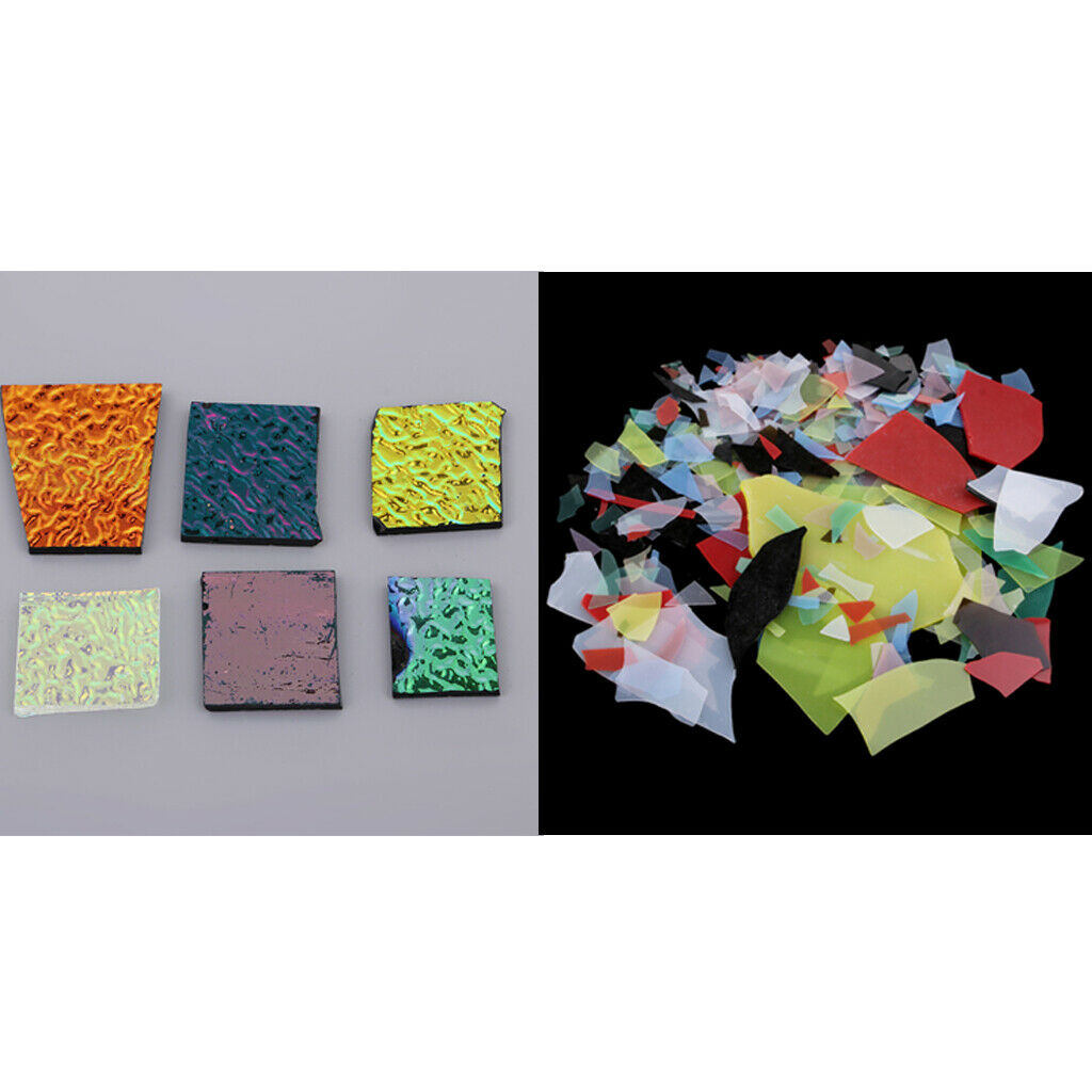 Prettyia56G DICHROIC GLASS SCRAP FUSIBLE COE 90 FUSING GLASS FOR DIY JEWELRY