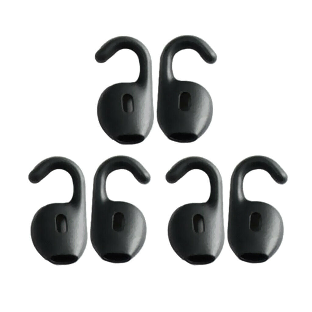 3 Pairs Silicone Ear Tips Headphone Cover for Jabra Boost Black