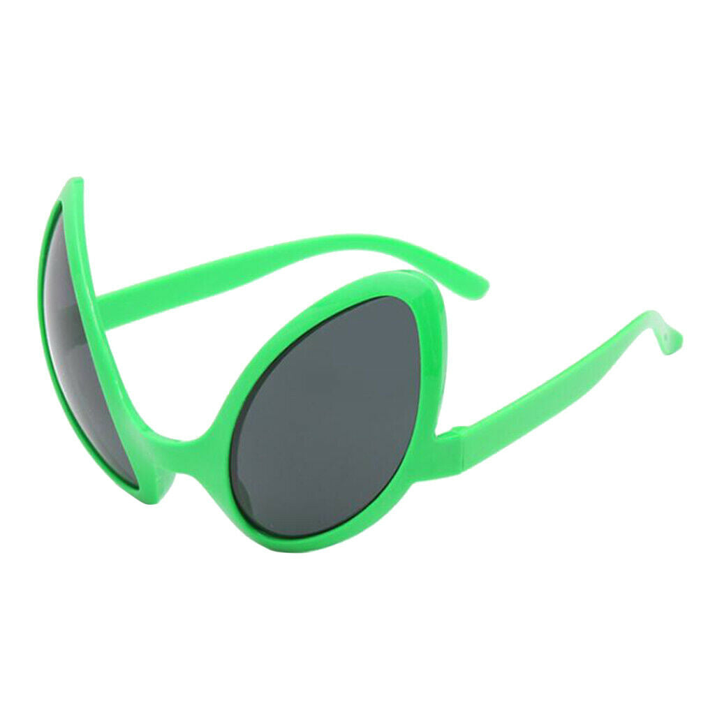 2X Novelty Alien Party Glasses Fancy Dress Costume Green Frame Gray Lens