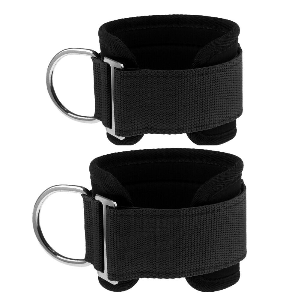2Pcs Durable Adjustable Fitness Ankle Strap Pulley Exerciser Cuff Loop