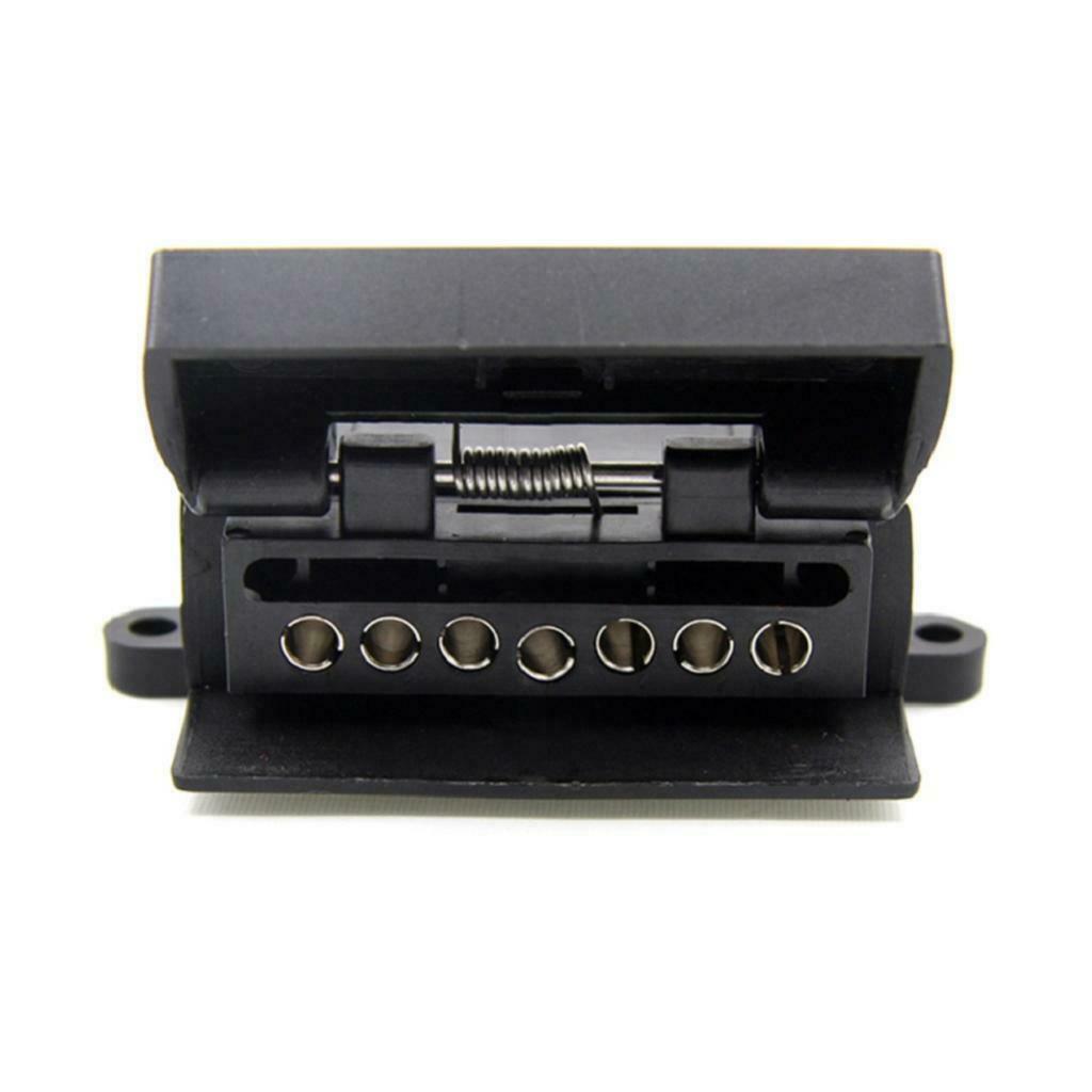 Pair of 7 Pin Flat Trailer Connectors + Male Female Plug for Caravan
