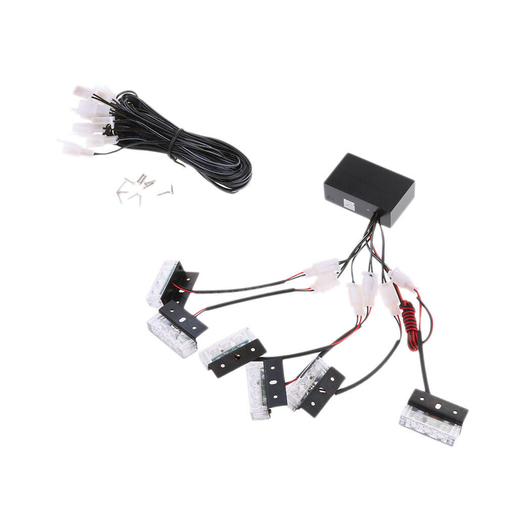 Amber LED Flashing Car Truck Strobe Emergency Warning Light Bar Dash Grill