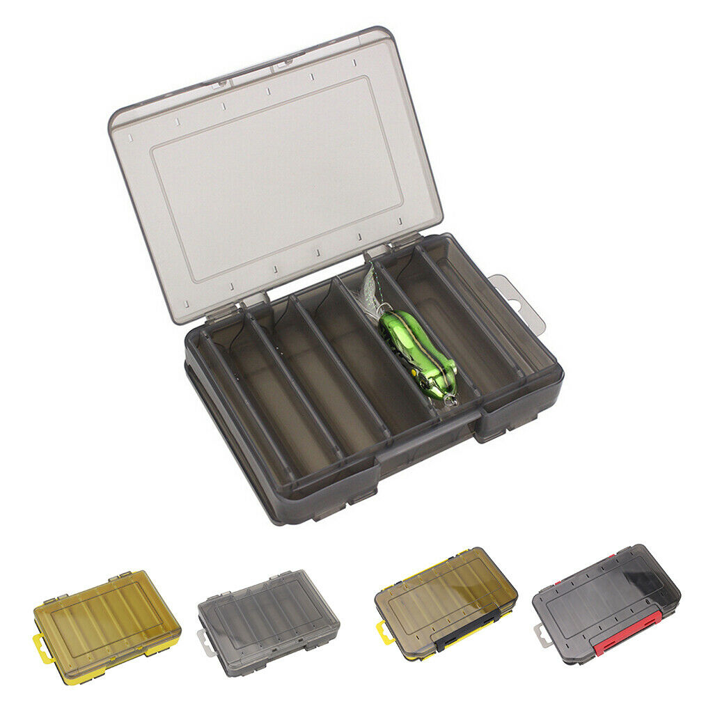 2X Squid Jig Box Both Side Storage Lure Case Holder Yellow 12 Compartments