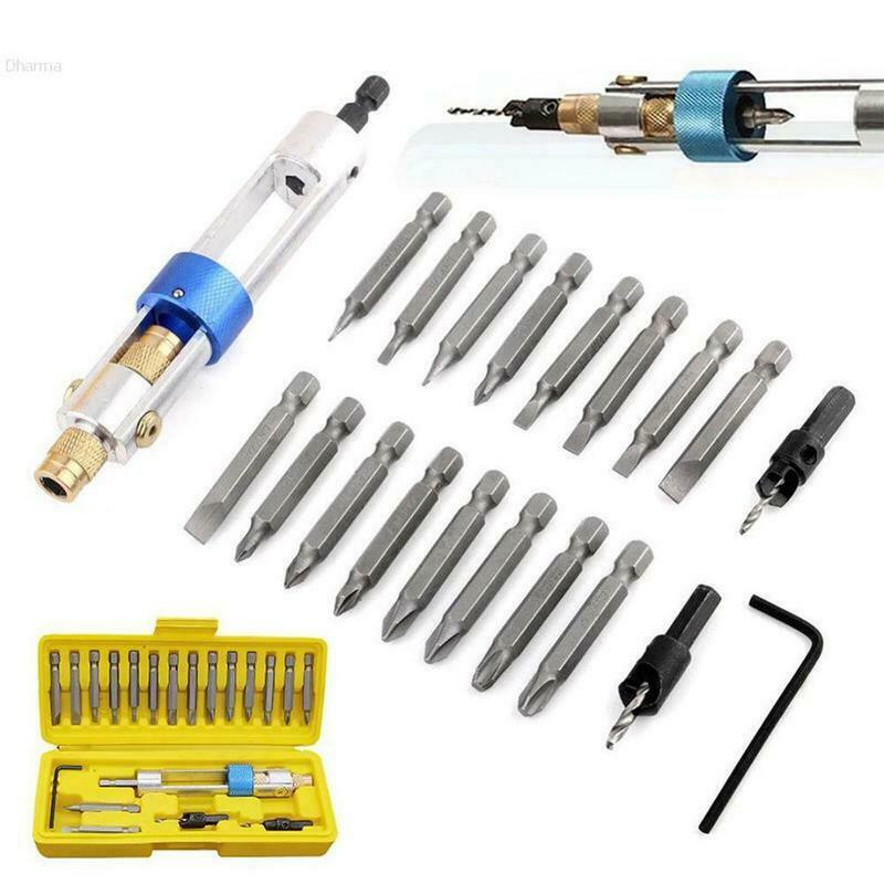 20Pcs High-Speed Steel Drill Bit Set Wind Screwdriver Dual-Use Multifunction