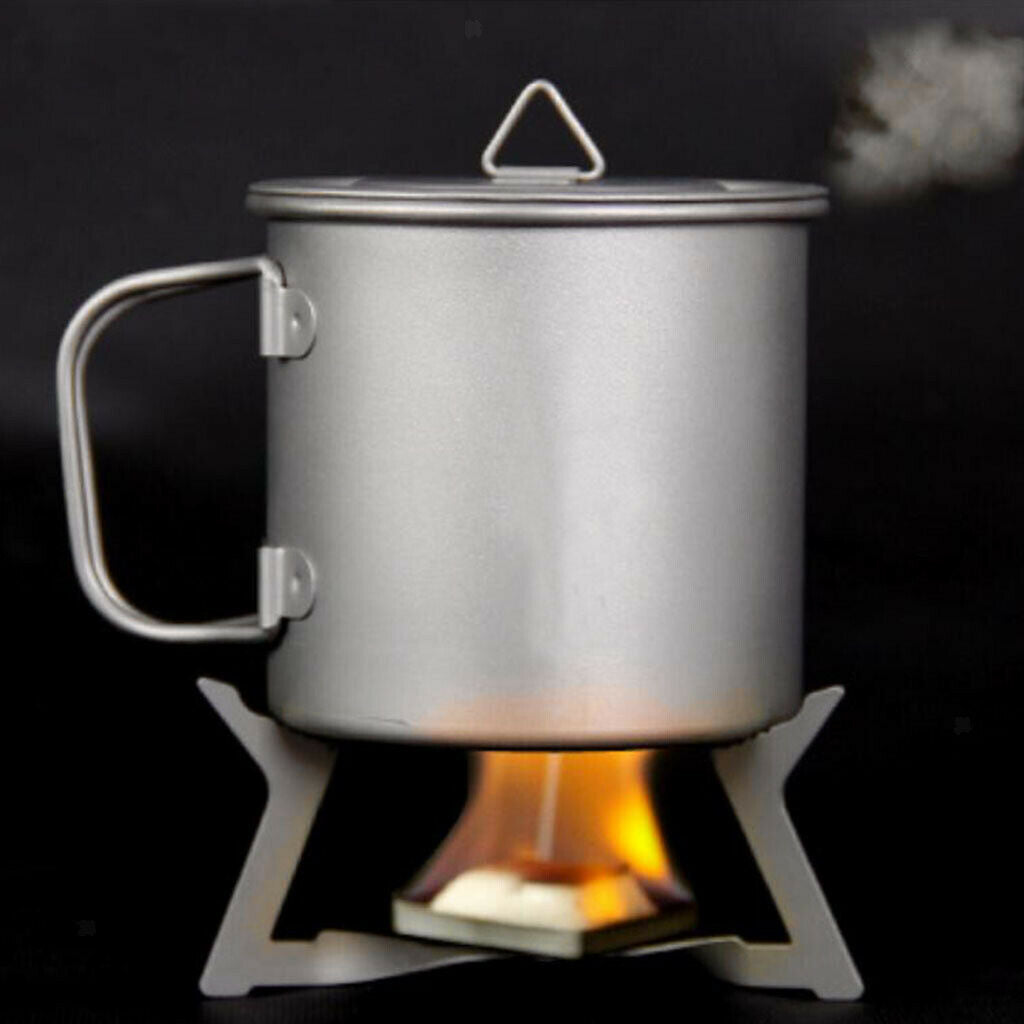 Titanium Camping Alcohol  Foldable Portable Triangle Solid Alcohol Burner
