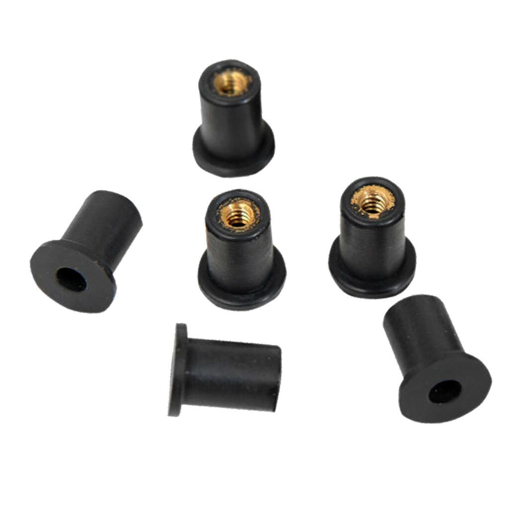 6pcs M5 5mm Metric Rubber Well Nuts Wellnuts for Fairing & Screen
