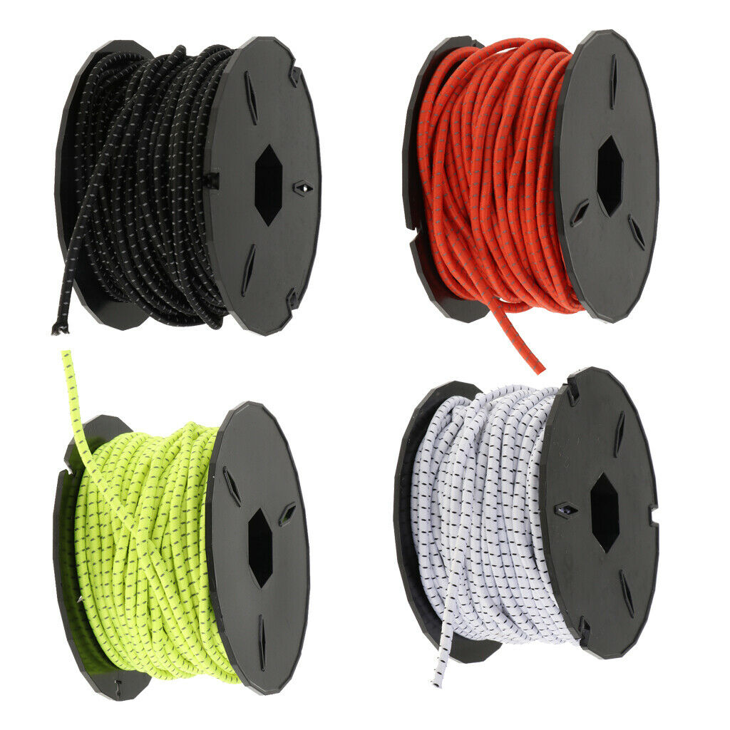 2X Elastic Bungee Cord Kayak Boat Marine Heavy Duty Shock Rope Tie Down White