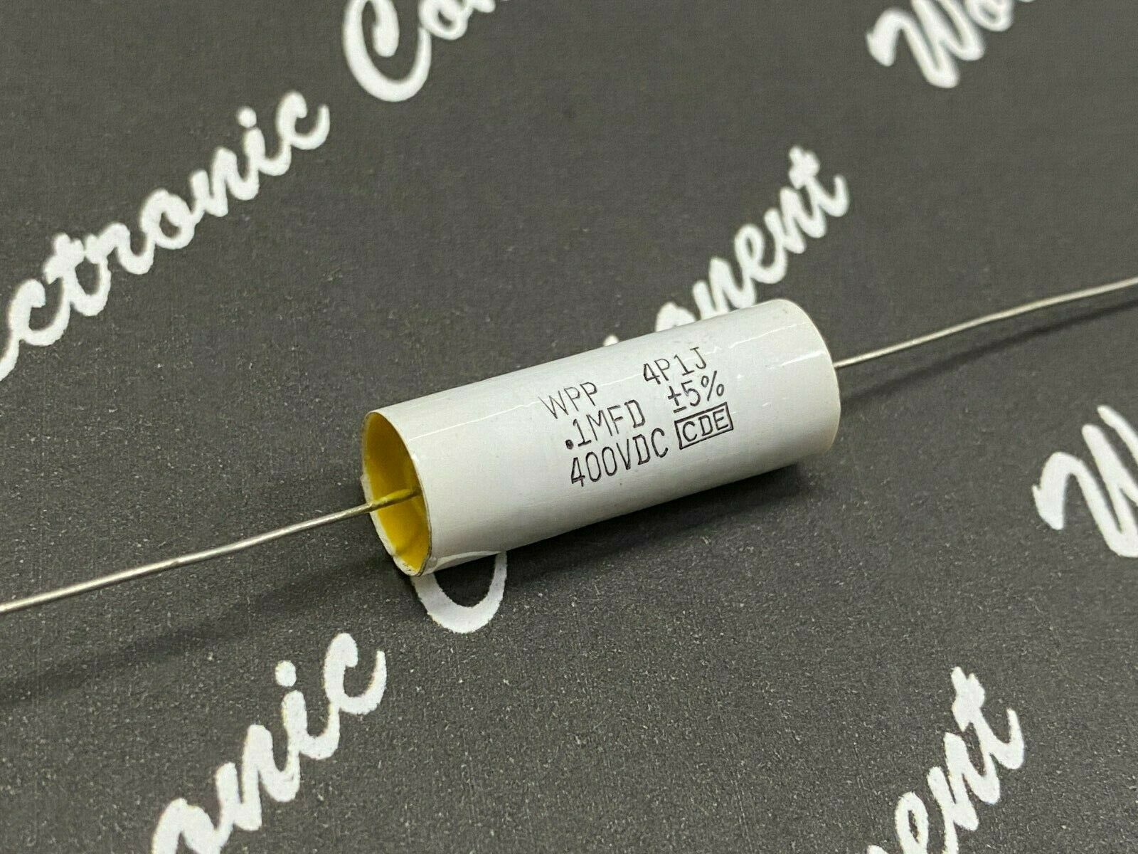 2pcs-Cornell Dubilier (CDE) WPP 0.1uF 400V 5% WPP4P1J Axial Film Capacitor